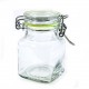 Bocal Carre en Verre Joint Vert Fluo 11 cl  x12