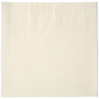 Serviette ouate ivoire 2 plis 30x30 cm ***