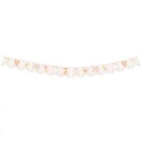GUIRLANDE 14 FANIONS BABY SHOWER ROSE 5M