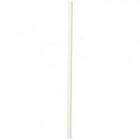 PAILLE PAPIER RIGIDE BLANCHE 196X6MM X100