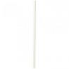 PAILLE PAPIER RIGIDE BLANCHE 196X6MM X100