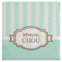 SERVIETTE BABY SHOWER VERT X20