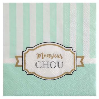 SERVIETTE BABY SHOWER VERT X20