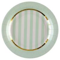 ASSIETTE BABY SHOWER VERT X10