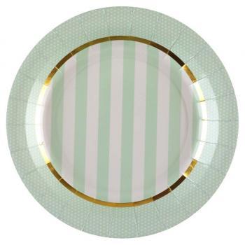 ASSIETTE BABY SHOWER VERT X10