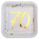 ASSIETTE 70 ANS METAL X10