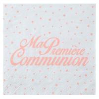 SERVIETTE COMMUNION CORAIL X20