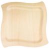 ASSIETTE VAGUE BOIS 22,5X22,5CM X10