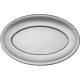 LOT DE 2 PLATEAUX OVALES ARGENT PET 45X28CM