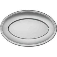 LOT DE 2 PLATEAUX OVALES ARGENT PET 45X28CM