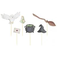 SET DE 6 DECORATIONS APPRENTI SORCIER POUR GATEAU (20cm)