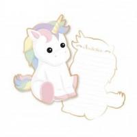 SET INVITATIONS BABY LICORNE X8