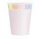 GOBELETS FESTONNES 200ML ROSE PASTEL ET OR  X8