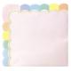 SERVIETTES FESTONNEES 33X33CM ROSE PASTEL ET OR X16
