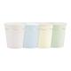 GOBELETS FESTONNES 200ML PASTEL ASS ET OR X8 (rose/bleu/vert/jaune)