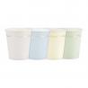 GOBELETS FESTONNES 200ML PASTEL ASS ET OR X8 (rose/bleu/vert/jaune)