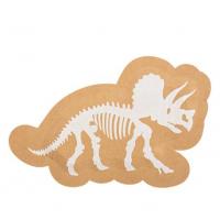 ASSIETTES DINOSAURE KRAFT ET BLANC 14,5X22CM  X8