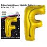 BALLON ALU OR LETTRE F