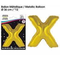 BALLON ALU OR LETTRE X