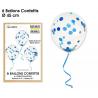 BALLONS CONFETTIS X6 BLEU