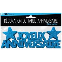 LETTRE JOYEUX ANNIVERSAIRE BLEU DECO DE TABLE