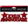 LETTRE JOYEUX ANNIVERSAIRE ROUGE DECO DE TABLE