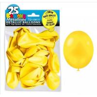 BALLON METAL JAUNE X25