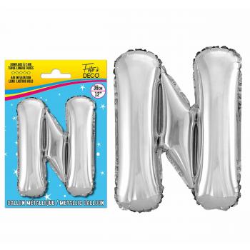 BALLON ALU LETTRE N 36 CM