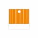 ETIQUETTE CARREE ORANGE 3CM DECO X25