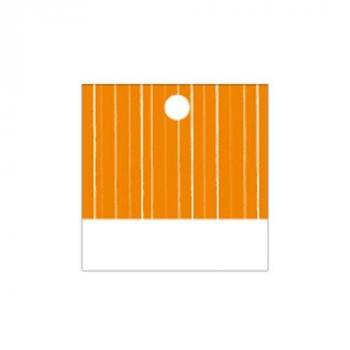 ETIQUETTE CARREE ORANGE 3CM DECO X25