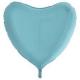 BALLON ALU COEUR BLEU PASTEL 18"46CM