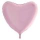BALLON ALU COEUR ROSE PASTEL 18"46CM