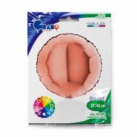 BALLON ALU ROND ROSE GOLD 18"46CM
