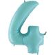 BALLON ALU CHIFFRE 4 BLEU PASTEL 26"66CM