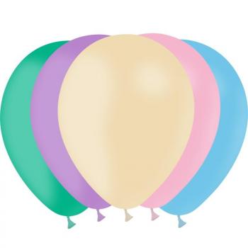 BALLON LATEX STD 28CM PASTEL ASS X50