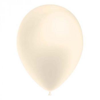 BALLON LATEX METAL IVOIRE 25CM X12