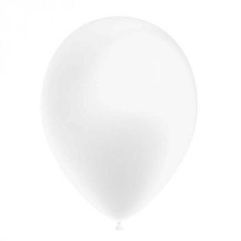 BALLON LATEX METAL BLANC 25CM X12