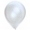 10 BALLONS METAL BLANC