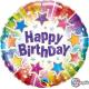 BALLON ALU ROND BIRTHDAY ETOILE 18" 46cm