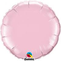 BALLON ALU ROND PEARL PINK 18" 46cm