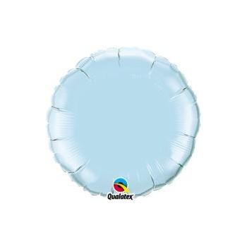 BALLON ALU ROND PEARL BLUE 18" 46cm