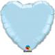 BALLON ALU FORME COEUR BLEU PERLE 36" 91 cm