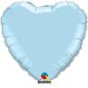 BALLON ALU FORME COEUR BLEU PERLE 36" 91 cm