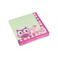 SERVIETTES CHOUETTE 33X33CM x20