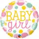 BALLON ALU BABY GIRL POIS 18" 46cm