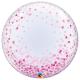 BALLON BUBBLE CONFETTI ROSE 24'