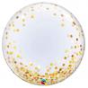BALLON BUBBLE CONFETTI OR 24"61CM