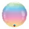 BALLON ALU ROND PASTEL OMBRE 18"45CM