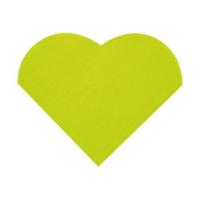 SERVIETTE COEUR VERT ANIS X20