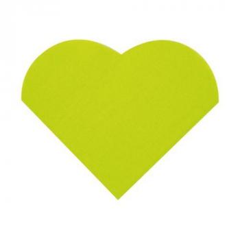 SERVIETTE COEUR VERT ANIS X20